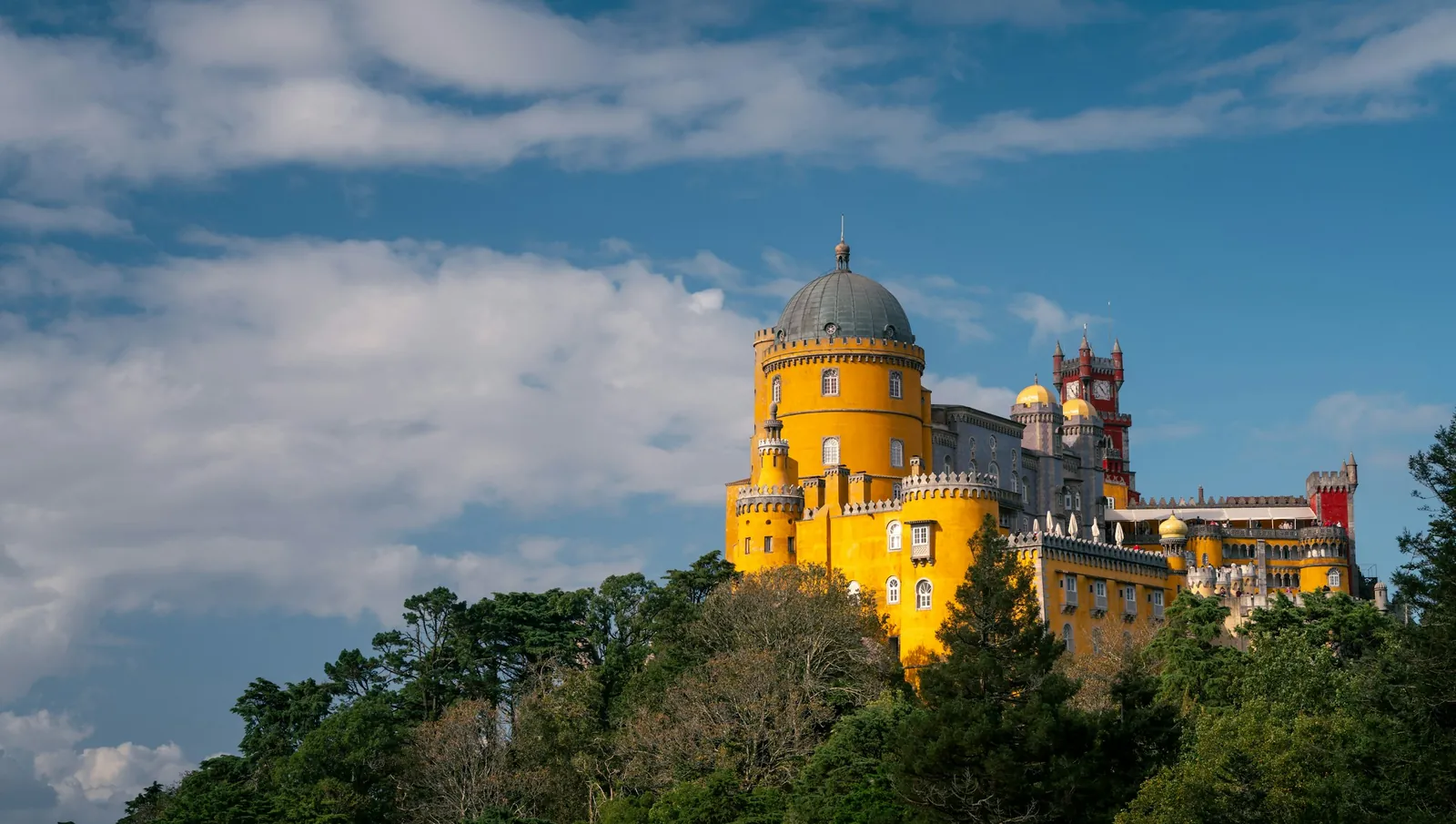 Pena Palace on its hilltop, Sintra, Portugal